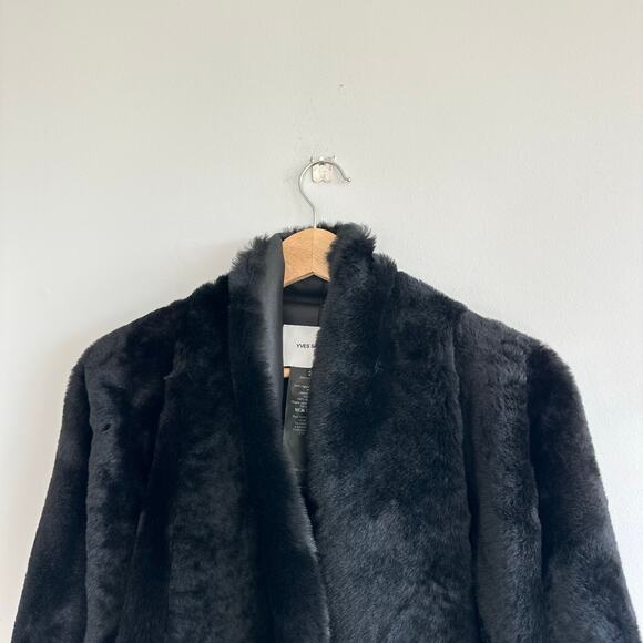 Yves Salomon Draped Lacon Lamb Leather Open Jacket Black 34 NWT - Picture 5 of 10